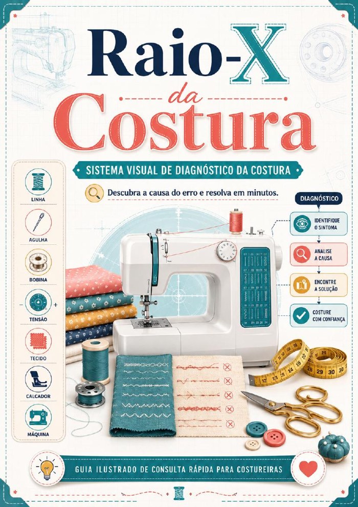 Capa do material Raio-X da Costura